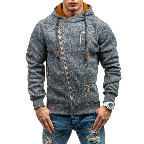 Yayu Mens Hoodies Zipper Camo Fashion Hooded Workout Sweatshirt Jackets 